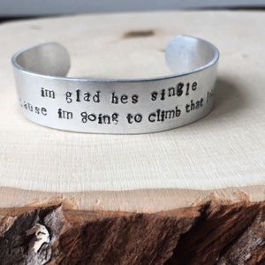 “Bridesmaids” Movie Quote Hand Stamped Homemade Bracelet